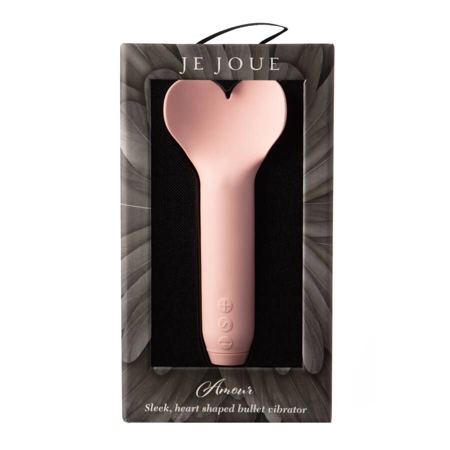 Je Joue Amour Silicone Heart Tip Bullet Vibrator Pale Rosette