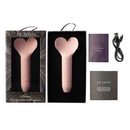 Je Joue Amour Silicone Heart Tip Bullet Vibrator Pale Rosette