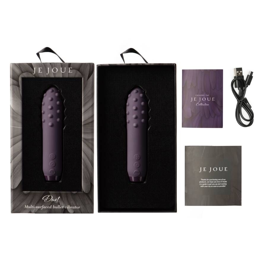 Je Joue Duet Textured Silicone Bullet Vibrator Purple