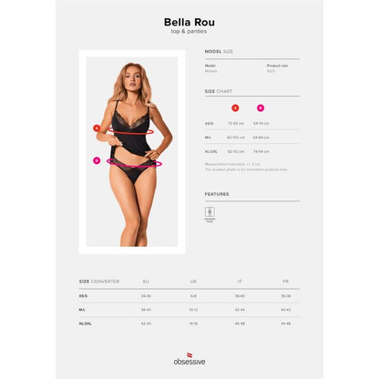 Obsessive Bella Rou Top & Panties Set