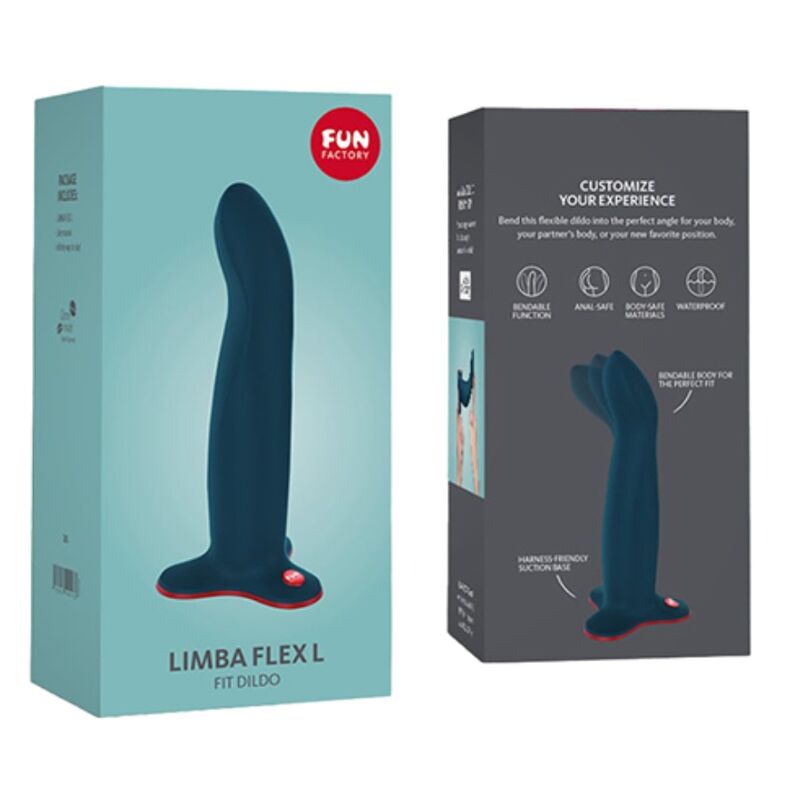 Fun Factory Limba Flex Large Bendable Dildo Velvet Blue