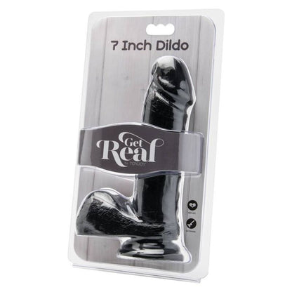 Get Real Dong With Balls 18cm Black