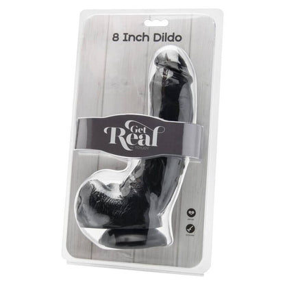 Get Real Dong With Balls 20.5cm Black