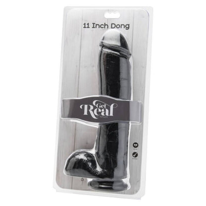 Get Real Dong With Balls 28cm Black