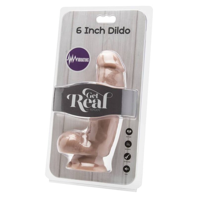 Get Real Vibrating Dong With Balls 12cm Light