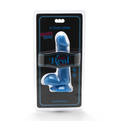 Get Real Happy Dicks Dildo With Balls 15cm Blue