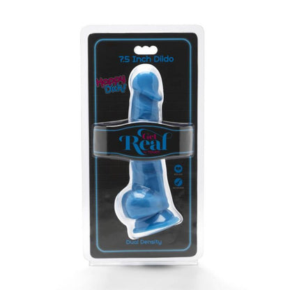 Get Real Happy Dicks Dildo With Balls 19cm Blue