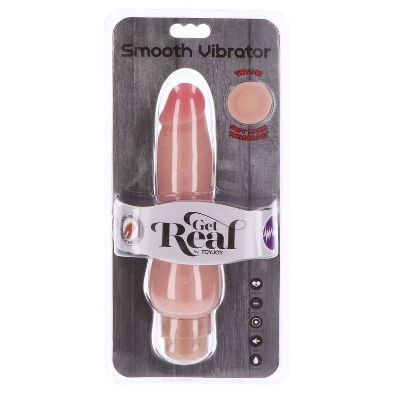 Get Real Dual Density Smooth Vibrator 22.5cm Light