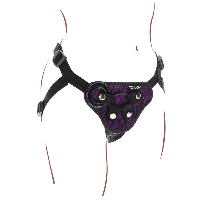 Get Real Strap-On Lace Harness O/S Purple