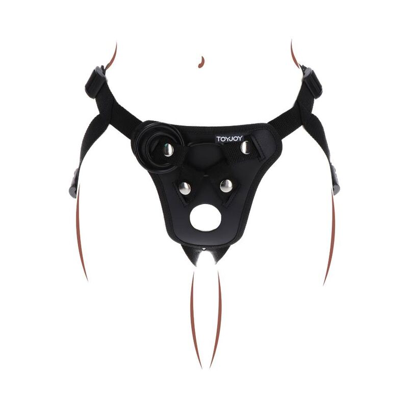 Get Real Strap-On Pleasure Hole Harness O/S Black