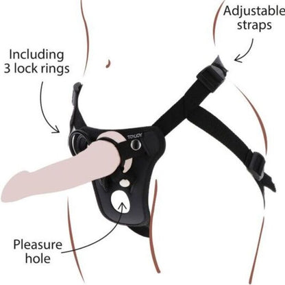 Get Real Strap-On Pleasure Hole Harness O/S Black