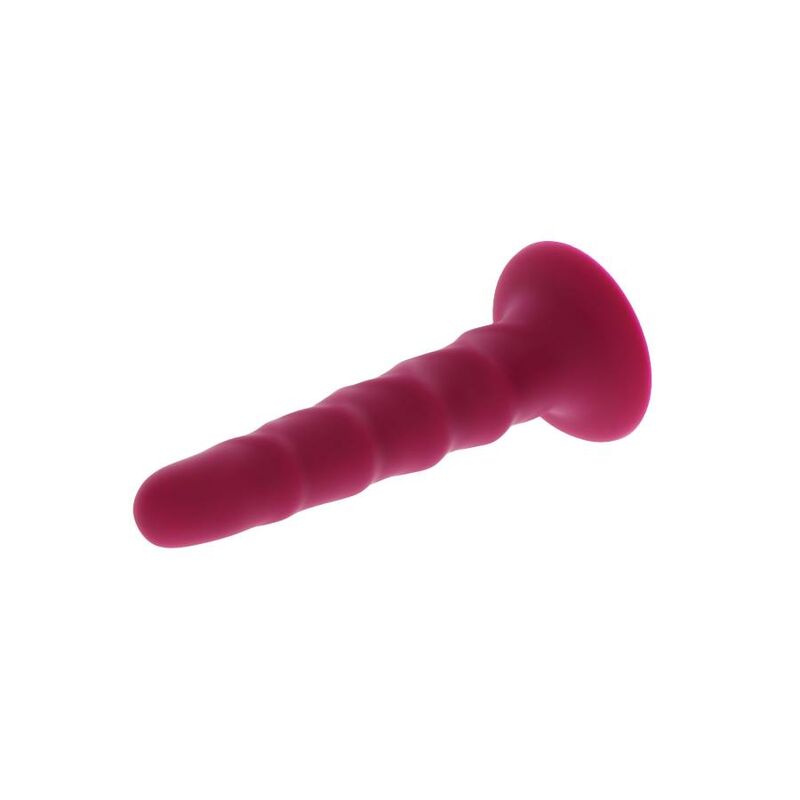 Get Real Ribbed Dong 16cm Red