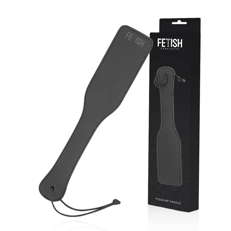 Fetish Submissive Black Vegan Leather Paddle