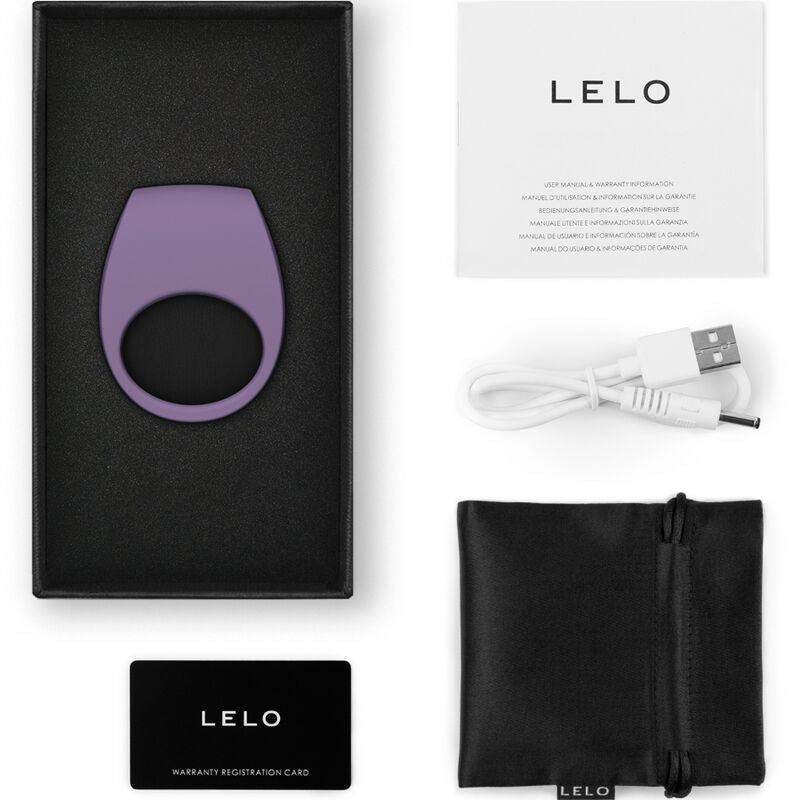 LELO Tor 3 Vibrating Cock Ring Violet Dusk