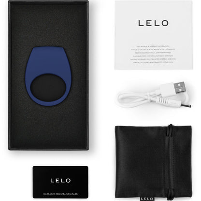 LELO Tor 3 Vibrating Cock Ring Base Blue