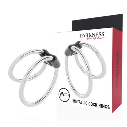 Darkness Metal Double Cock Ring