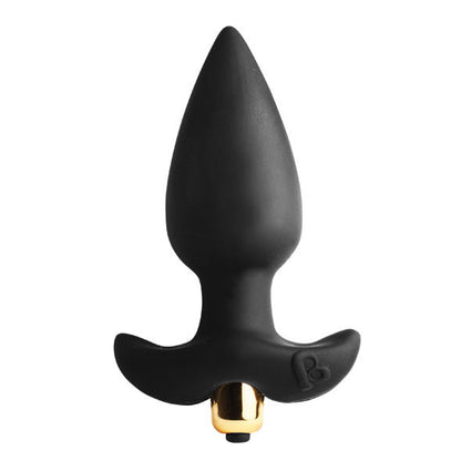 Rocks-Off Butt Throb Vibrating Silicone Butt Plug Black