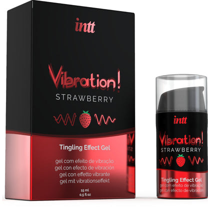 Intt Vibration Tingling Effect Gel Strawberry 15ml