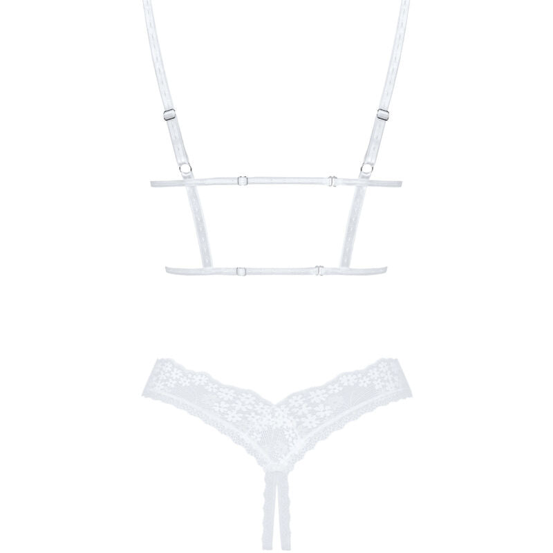 Obsessive Heavenlly White Cupless Lingerie Set