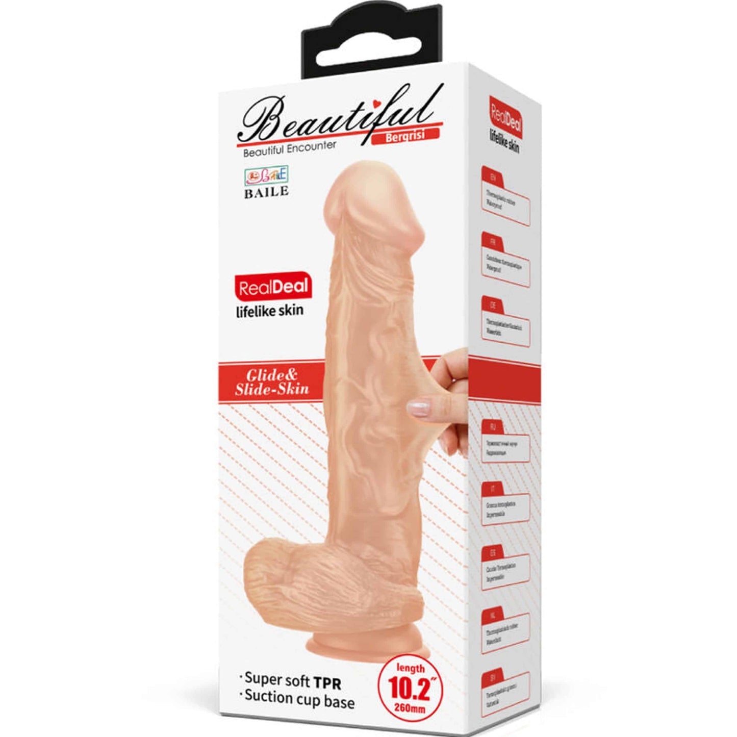 Beautiful Encounter Bergrisi Flexible Realistic Sliding Skin TPE Dildo 26cm