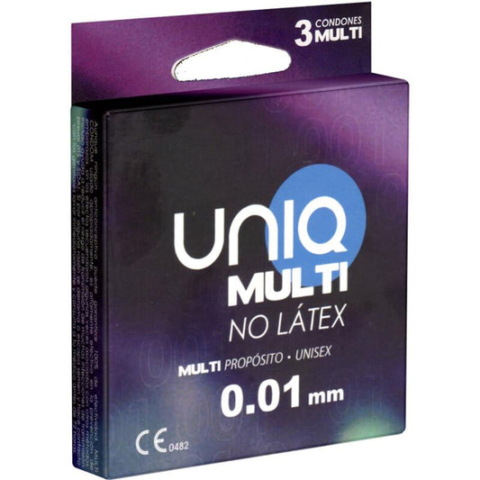 Uniq Multi Unisex Latex Free Condoms 3 Pack