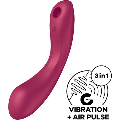 Satisfyer Curvy Trinity 1 Insertable Triple Air Pulse Vibrator Red