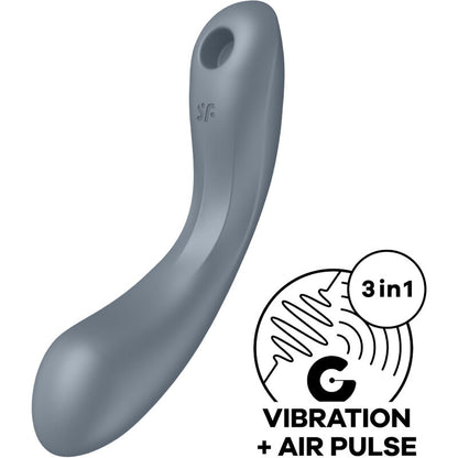 Satisfyer Curvy Trinity 1 Insertable Triple Air Pulse Vibrator Grey