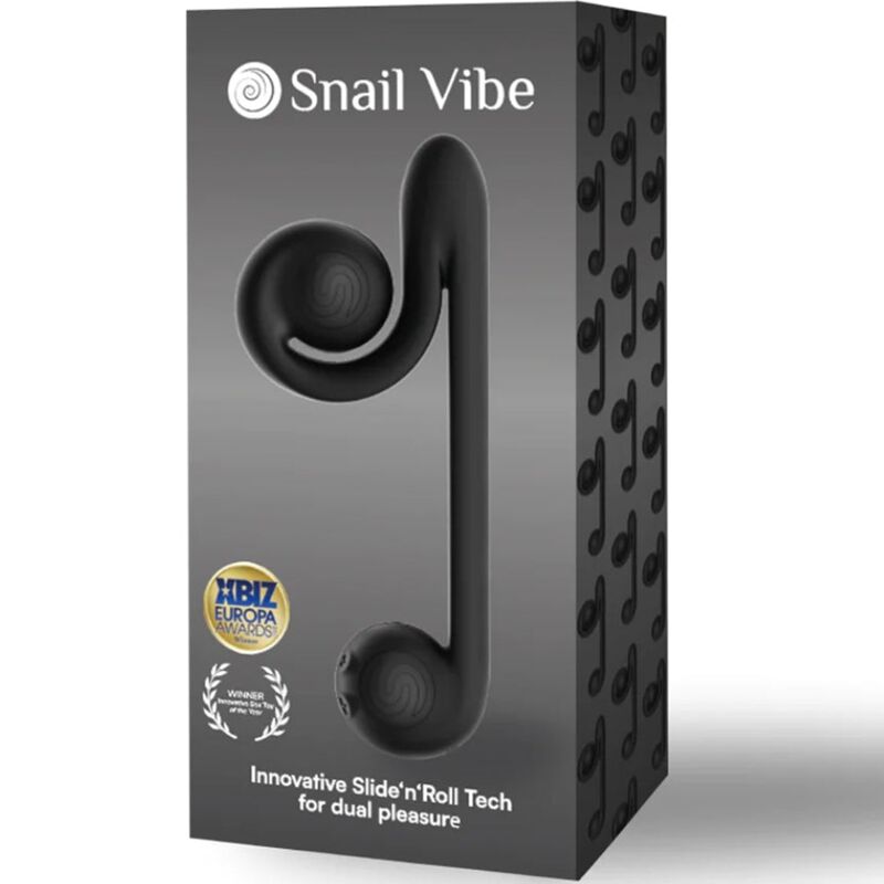 Snail Vibe Silicone Dual Stimulation Vibrator Black