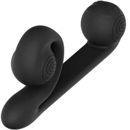 Snail Vibe Silicone Dual Stimulation Vibrator Black