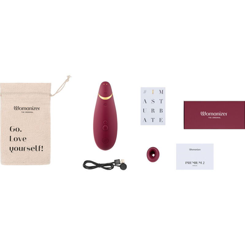 Womanizer Premium 2 Clitoral Stimulator Bordeaux