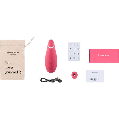 Womanizer Premium 2 Clitoral Stimulator Raspberry