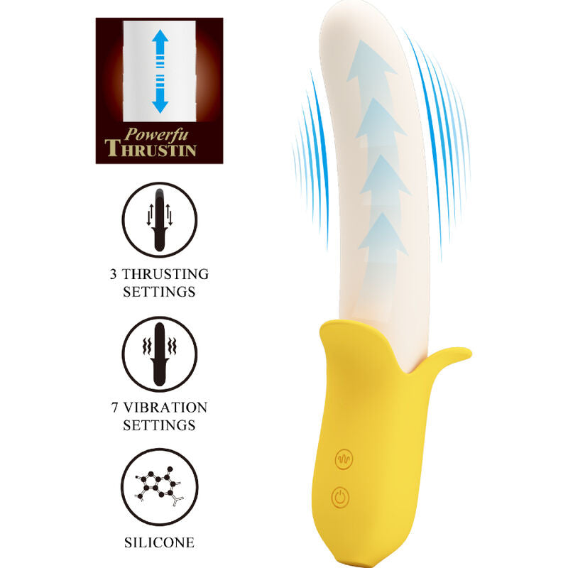 Pretty Love Banana Geek Super Power Thrusting Vibrator