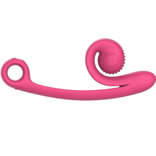 Snail Vibe Curve Silicone Dual Stimulation Vibrator Pink