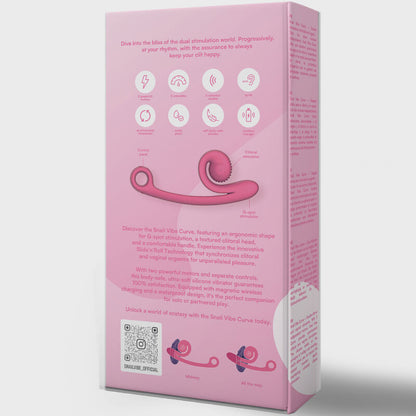 Snail Vibe Curve Silicone Dual Stimulation Vibrator Pink