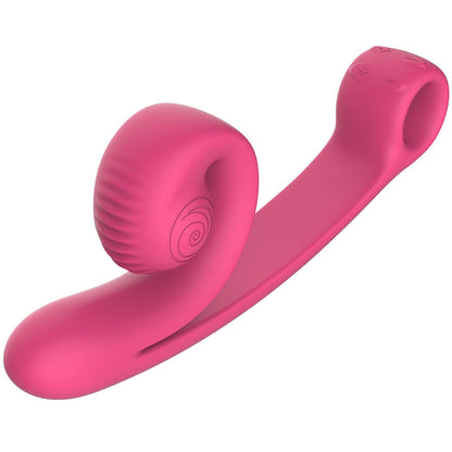 Snail Vibe Curve Silicone Dual Stimulation Vibrator Pink