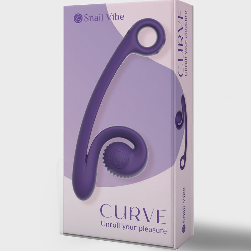 Snail Vibe Curve Silicone Dual Stimulation Vibrator Purple