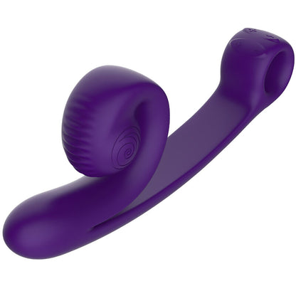 Snail Vibe Curve Silicone Dual Stimulation Vibrator Purple