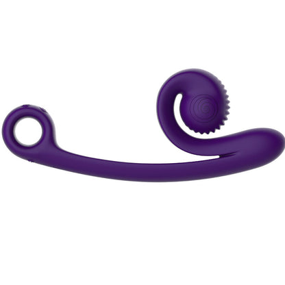 Snail Vibe Curve Silicone Dual Stimulation Vibrator Purple