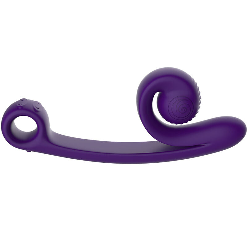 Snail Vibe Curve Silicone Dual Stimulation Vibrator Purple