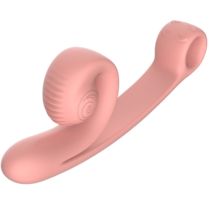 Snail Vibe Curve Silicone Dual Stimulation Vibrator Peach