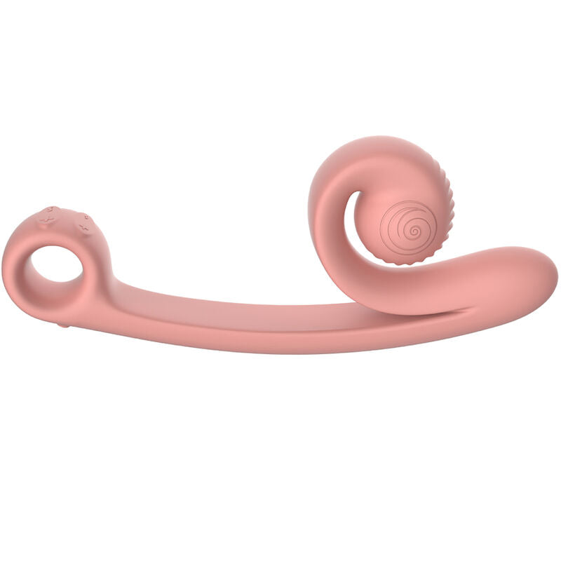 Snail Vibe Curve Silicone Dual Stimulation Vibrator Peach