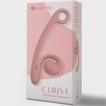 Snail Vibe Curve Silicone Dual Stimulation Vibrator Peach