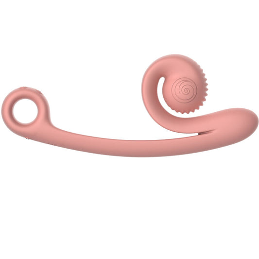 Snail Vibe Curve Silicone Dual Stimulation Vibrator Peach