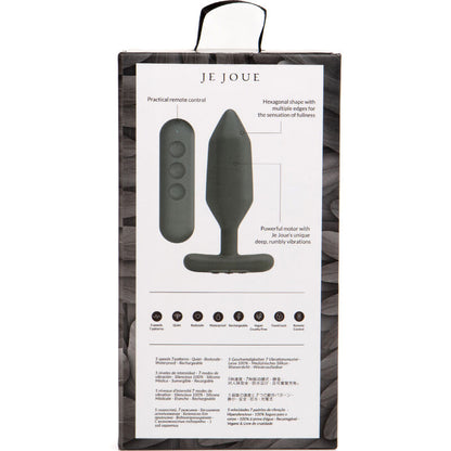 Je Joue Onyx Vibrating Silicone Butt Plug with Remote