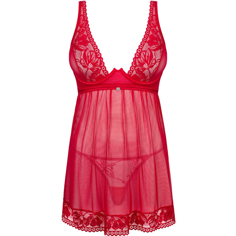 Obsessive Lacelove Red Babydoll & Thong