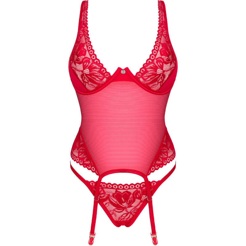 Obsessive Lacelove Red Corset & Thong