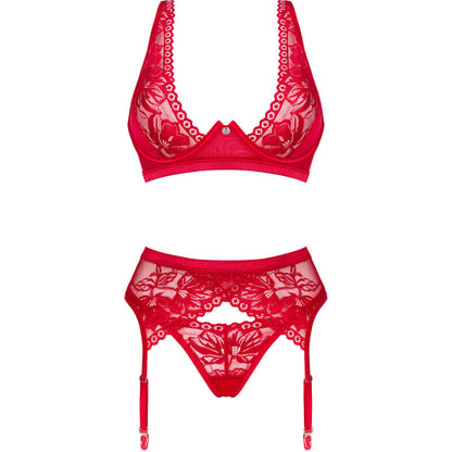 Obsessive Lacelove Red Lingerie Set