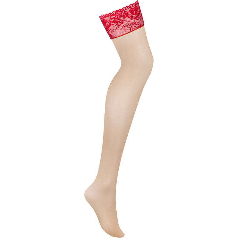 Obsessive Lacelove Red Stockings