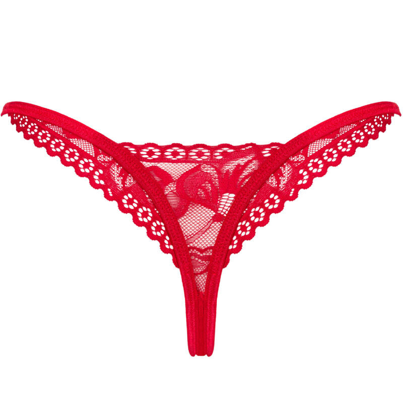 Obsessive Lacelove Red Thong