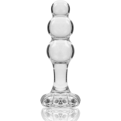 Nebula Series Model 1 Glass Butt Plug 10.7 x 3cm Clear